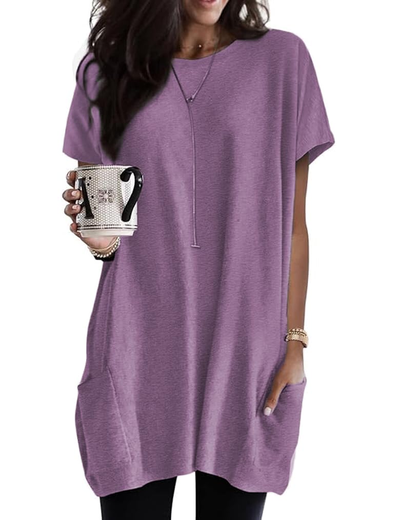 Poetsky Women's Short Sleeve Soft Chunky Cozy