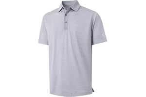M MAELREG Golf Shirts for Men Dry Fit Short Sleeve Casual Performance Moisture Wicking Heather Pique Collared Polo Shirts