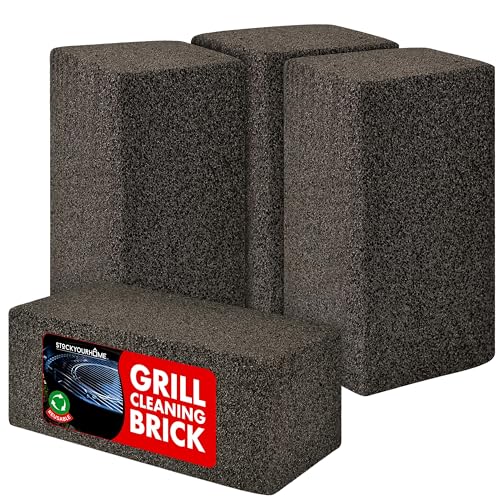 Stock Your Home Grill Cleaning Brick (4 Pack) Heavy Duty Grill