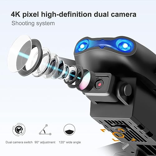 FPV Drone with 1080P Dual HD Cameras Upgraded Version RC Quadcopter for Adults, Beginner WiFi RC Drone Live Video, One Key Take Off/Land