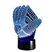 DB.WOR Baseball Glove Night Light - Colorful LED Lamp 7 Color Change Optical Illusion Touch Table Desk Lamp Birthday Gift for Men Boyfirend Boys Kids Baby
