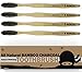 Bamboo Toothbrush with Charcoal Bristles - Save with Value 4-Pack - Natural Toothbrushes for Teeth Whitening and Sensitive Gums - Travel Toothbrush and Guest Toothbrush - Family Friendly