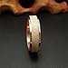 PAURO Women's Stainless Steel Rose Gold Plated Sandblast Finish Lucky Spinner Worry Ring Band 6MM Size 6