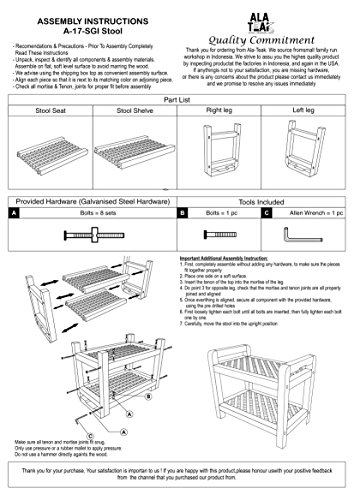 ALATEAK Shower Seat Bench with Storage Shelf for Seating, Support & Relaxation, Spa Bath Bench Stool Perfect for Indoor or Outdoor Use