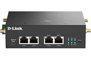D-Link 5G PoE Rugged Compact Modem/Gateway, Compact Industrial Build, Failover-Ready, 4X Ports, 1x SIM Slot (DWM-314-GP)