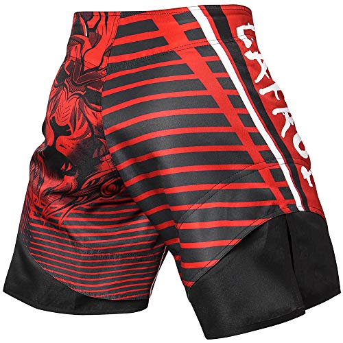 LAFROI Mens MMA Cross Training Boxing Shorts Trunks Fight Wear with Drawstring and Pocket-QJK01
