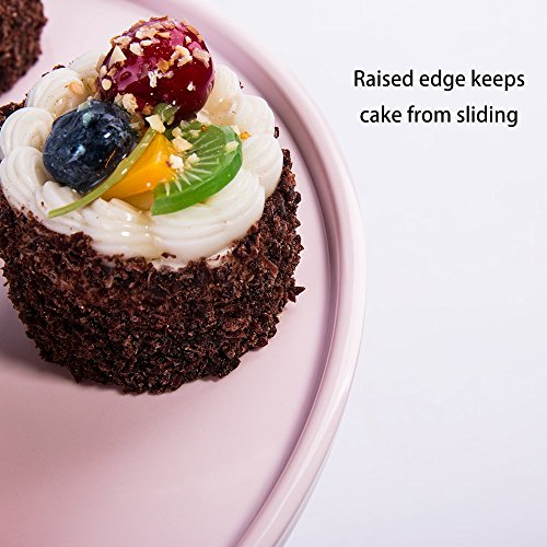 11" Round Cake Stand Melamine Dessert Cupcake Display Stand (Light Pink)