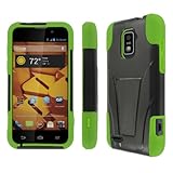 Empire MPERO IMPACT X Series Kickstand Case for ZTE Warp 4G N9510 - Retail Packaging - Black/Neon Green