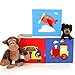 Paylak SCR641 Kids Storage Organizer Bins Fabric Set of 3 Train Plane Car