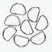 sacoora Metal D Ring 1 inch Non Welded Nickel Plated Pack of 25
