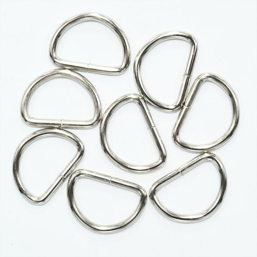 1 Inch Leather Strap Metal D Ring .68 1/2 Inside Dimension Non Welded ...