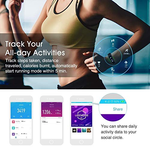 Arbily Fitness Tracker, Activity Tracker Heart Rate Monitor, Swimming Waterproof Fitness Tracker