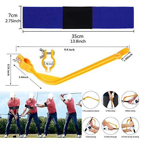 Golf Swing Training Aids, 4 Pack Golf Swing Correcting Tool and Swing