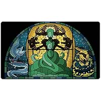 Stained Glass Gravetide Playmat Inked Gaming TCG Game Mat for Cards