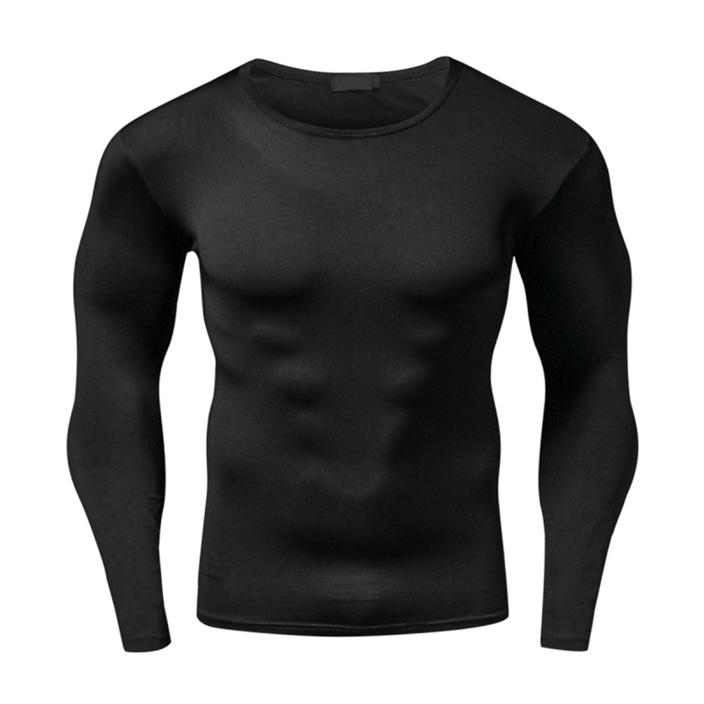 FITIBEST T Shirt Homme Compression Séchage Rapide à Manches Longues 2 Pièces
