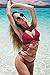 Cupshe Fashion Women's Solid Color Back Crosscriss Padding Bikini Set, Burgundy