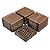 Yaheetech 27PCS Deck Tiles Interlocking Wood Composite Decking Flooring Patio Pavers Tiles Solid Wood and Plastic Indoor Outdoor 12 x 12" Brown