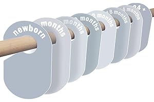 lethooly 8 Pack Baby Closet Dividers – Pure Green Nursery Organizer for Baby Clothes 0-24 Months, Closet Size Markers, Baby Clothing Organizer for Nursery (Blue)