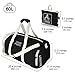 Travel Inspira Foldable Duffel Travel Bag Emergency Use Water Resistant Nylon 60L Black Collapsible Packable Lightweight Sport Gym Bag