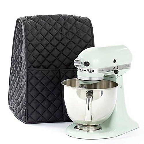 Shopline Kitchen Aid Mixer Cover, Portable Stand Mixer Cover Organizer Bag Gadget Tool for Kitchenaid to Keep Clean and Safe (Black)