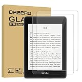 (2 Pack) Orzero Only For All New Kindle Paperwhite 10th Generation 2018 Tempered Glass Screen Protector, 9 Hardness HD Anti-Scratch Anti-Glare Bubble-Free Full-Coverage (2.5D Arc Edges) Clear Shield with Easy Installation (Lifetime Replacement)