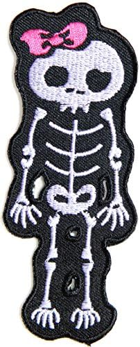 Pink Bow Love Never Die Candy Baby Skull Ghost Wings Lady Biker Rider Hippie Punk Rock Tatoo Kid Jacket T-shirt Patch Sew Iron on Embroidered Sign Badge