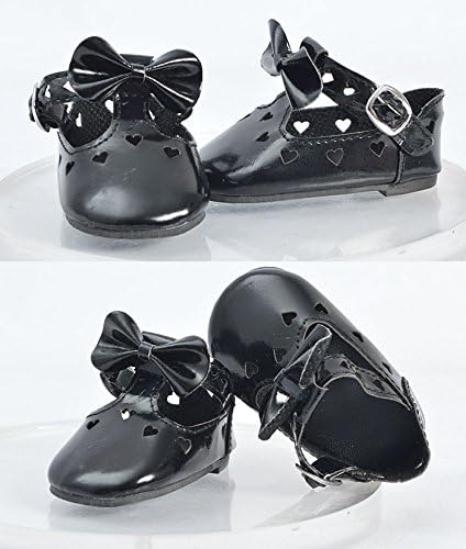 Doll Shoes Black Heart shaped flower bowknot Shoes Pumps fits American Girl doll no Clothes Doll Accessories