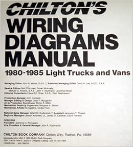 Chilton's Wiring Diagrams Manual: 1980-1985 Light Trucks ... vista light bar wiring diagram 