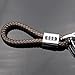 US85 For Audi Logo Emblem Key Chain Key Ring Metal Alloy BV Style Calf Leather Gift Decoration Accessories (Coffee)