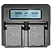 Neewer Dual LCD Battery Charger for Nikon EN-EL14 Batteries Compatible with Nikon D5300 D5200 D5100 D3100 D3200 D3300 P7100 P7000 P7700 DSLR(US Plug + EU Plug + Car Charger Adapter)
