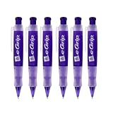 Avery eGrip Retractable Ballpoint Pen, Medium Point, Black Ink, Pack of 6, Purple, (Bulk Packaging)
