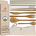 Bamboo Utensils - Natural Cutlery Set - Reusable Wooden Utensil Set to Reduce Plastic to Zero Waste - Portable Flatware Set as an Eco-Friendly Alternative to Disposable Cutlery - 10 Pieces with Case