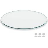 The Better Bevel 30 inch Round Glass Table Top - Clear Tempered Glass Surface Protector - Safe Pencil Polished Edge - Coffee, Dining and End Table