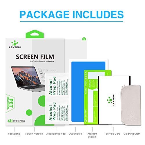 LENTION 2 Packs Screen Protector Compatible 2018-2020 MacBook Air 13 inches/13.3 inches with Thunderbolt 3 Ports A2337 (M1 Chip) /A2179/ A1931/ A1932 HD Clear Protective Screen Film - Image 8