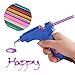 KUUQA 70 Pcs Glitter Hot Melt Glue Adhesive Glue Sticks for DIY Art Craft 7 x 100mm (7 Colors)