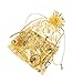 Gold Organza Bags with Drawstring, 3x4 Jewelry Pouch for Gifts, Party Favors (120 Pack)