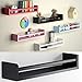 Baby Nursery Room Décor Wall Shelf Book Organizer Storage Ledge Floating Bookshelf Display Holder for Toys CDs Frames Baby Monitor - Ships Assembled (Black)