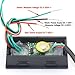 DROK 100136 12 Volt DC Car Digital Electric Clock Fahrenheit °F Temperature Voltage Measurement White LED Gauge Panel Meter 18B20 Sensor Probe