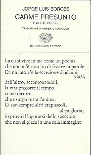 Amazon It Carme Presento E Altre Poesie Borges Jorge Luis Libri