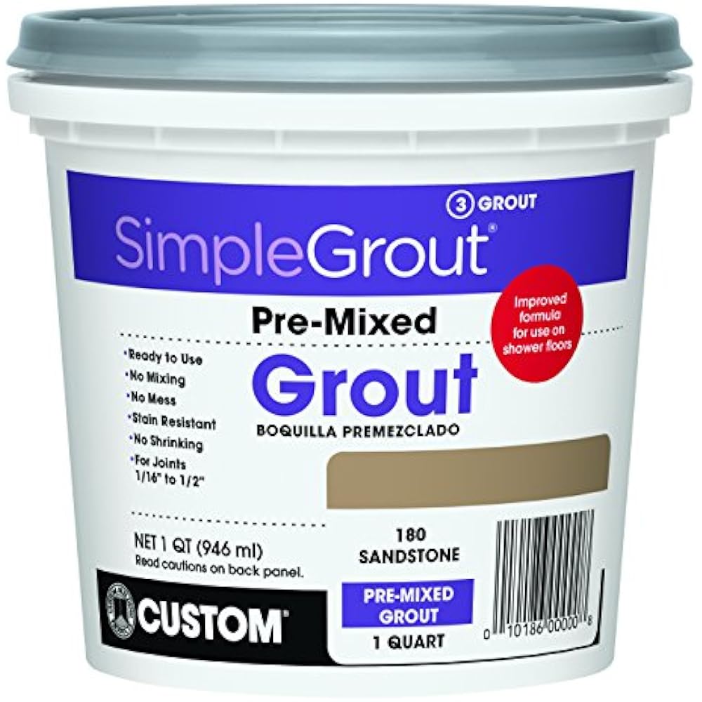 Custom, Sandstone Tile Grout PMG180QT 1Quart Simple Premium eBay
