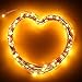 Icicle Starry Solar String Lights, 26 ft 120 LED Waterproof Fairy Copper Wire Lights for Christmas, Patio, Lawn, Garden, Wedding, Party and Valentines's Decorations (Warm white)