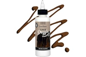 Chocolate-Flavored Cake Drizzle by Chefmaster, Edible Drip Frosting for Decorating Cupcakes, Cookies, Donuts, 5 oz