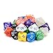 Wiz Dice Bulk Random Polyhedral Dice (D10(00) - 25 Pack) - Polyhedral Role Playing Dice in Unique Colors - DND Accessories for TTRPG Dice Games - Ideal Roleplaying Game Dice