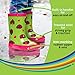 ZOOGS Children's Rubber Rain Boots, Little Kids & Toddler, Boys & Girls Patterns, Green (Lady Bug)