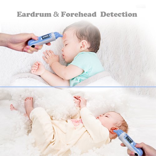 Baby Thermometer – Infrared Digital Thermometer Baby Ear And Forehead Thermometer Suitable For Baby, Infants, Toddler & Adults, Fast, Safe & Accurate Medical Thermometer - Thumbnail 3