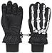 ANDORRA Kids Glow in The Dark Waterproof Snow Gloves, Skeleton, Black, L (10-12Y)