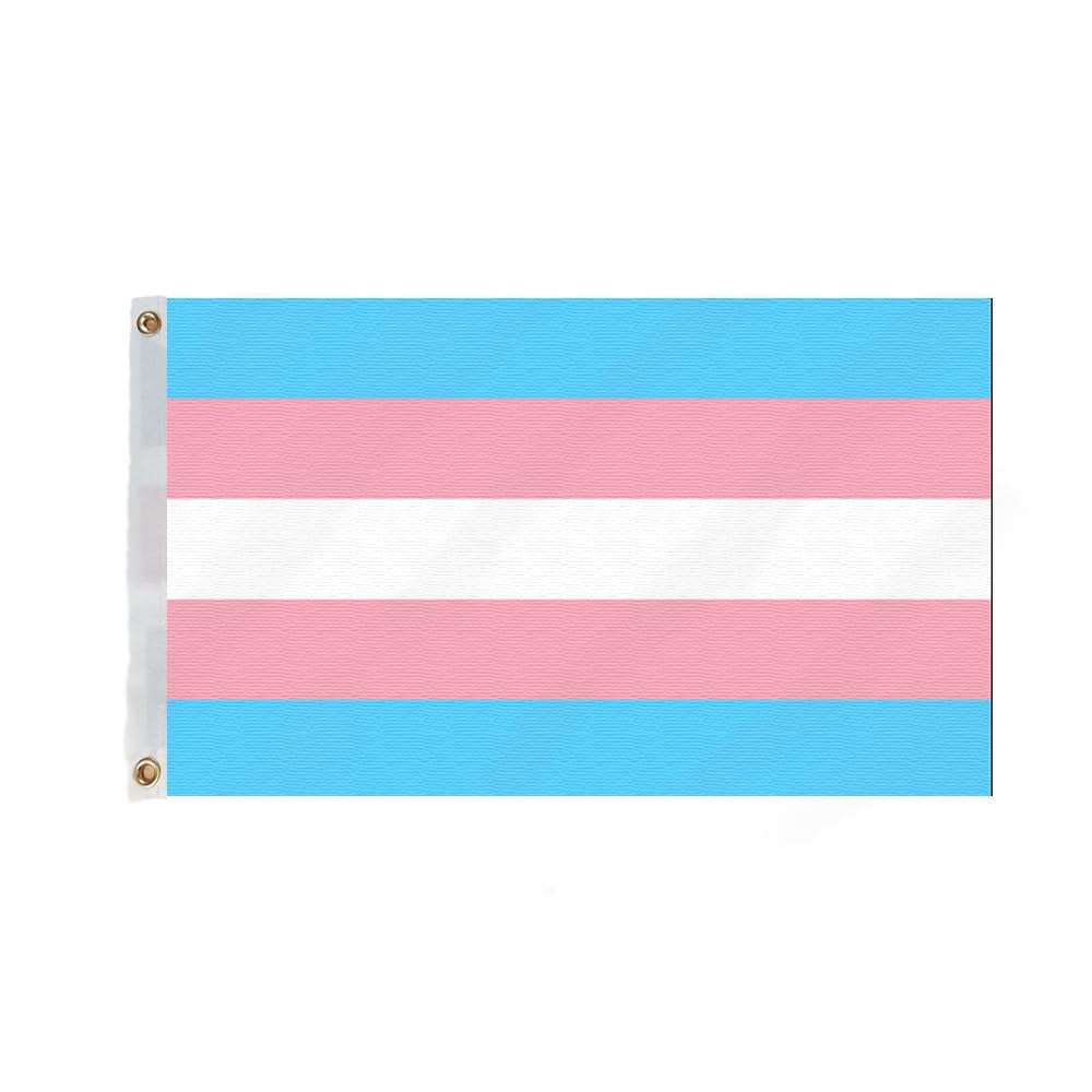 Flagmax 5ft x 3ft Transgender Flag with Eyelets - Durable for Outdoor Display - Versatile Lesbian and Transgender Pride Celebrating Inclusivity