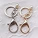 Brown Manual original Gold Plated Keychain，Faux Rabbit Fur Bag Car Decoration,Ball Pom Key chain for Car Key Ring & Handbags & Tote Bags,Pendant Charm,Best gift for woman