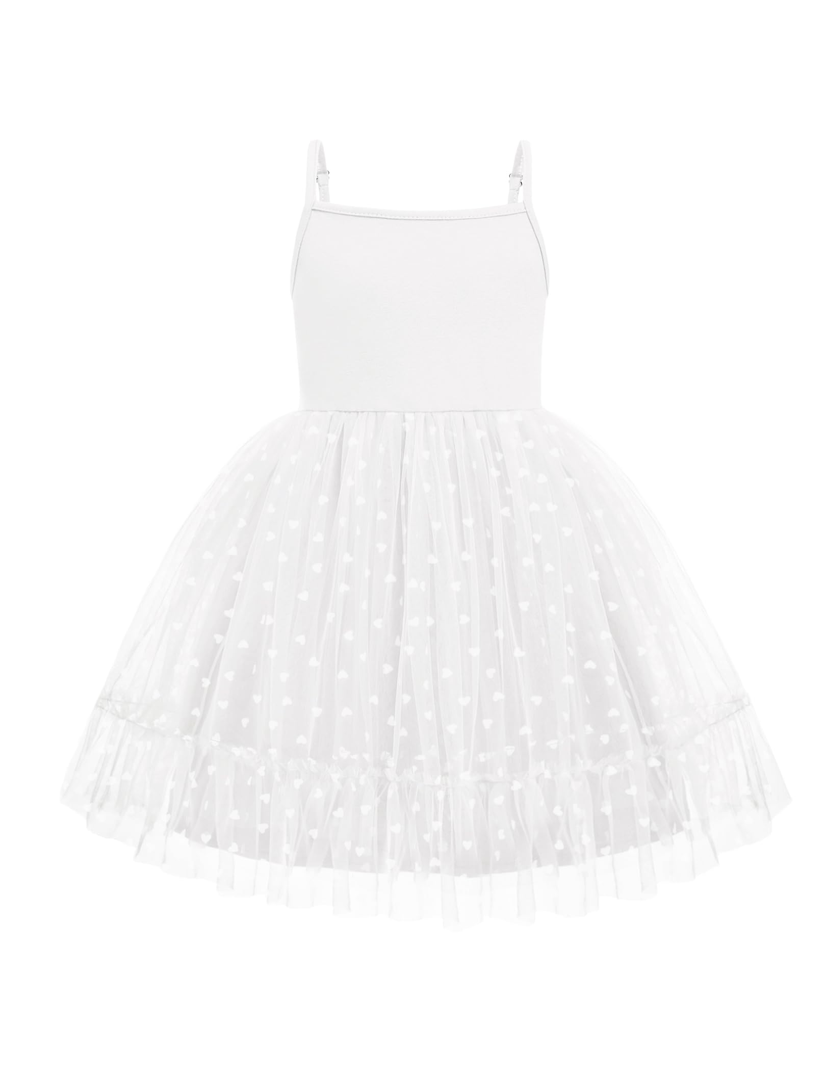 Arshiner Kids Girls Tulle Dress White Tutu Birthday