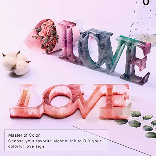 Resin Silicone Molds LET'S RESIN Love Sign Mold, Epoxy Resin Molds for DIY Table Decoration, with a Fairy Light to Create Your Romantic Resin Dream